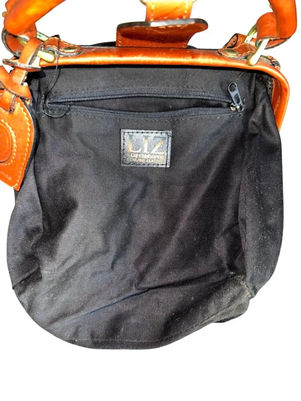 Vintage Liz Claiborne Top Handle Leather Handbag Satchel